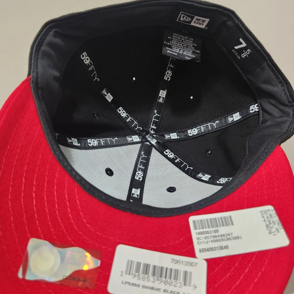 Ohio State Buckeyes New Era Basic Low Profile 59FIFTY Fitted Hat - Black/Scarlet